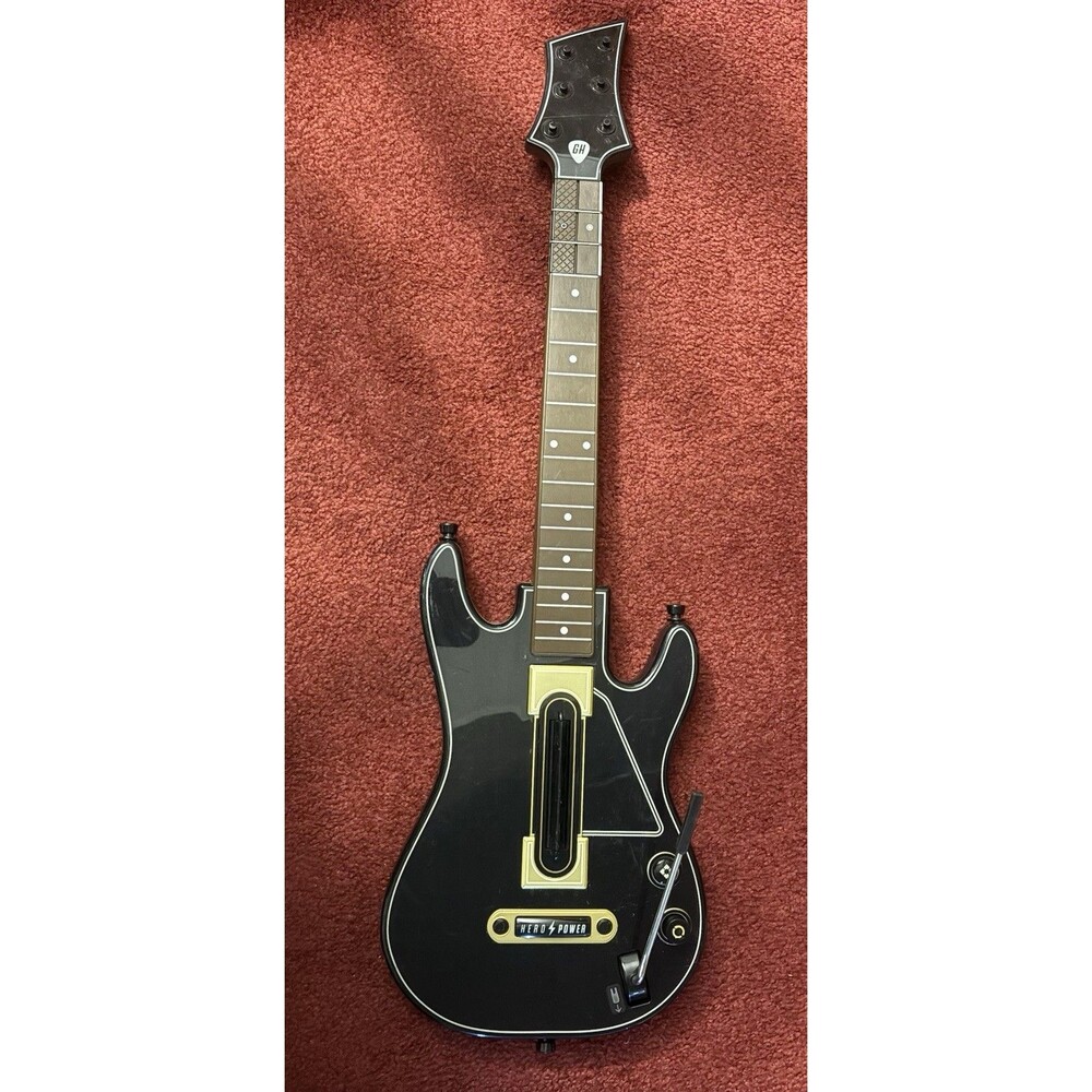 Guitar Hero Power Wireless Guitar - PS3, XBOX360 - Black/Gold - No Dongle Untest